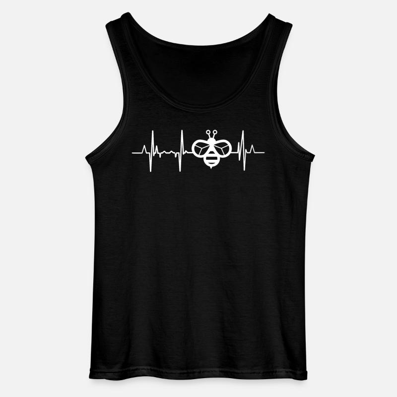 Imker Herzschlag - Gildan Männer Tank Top - Schwarz