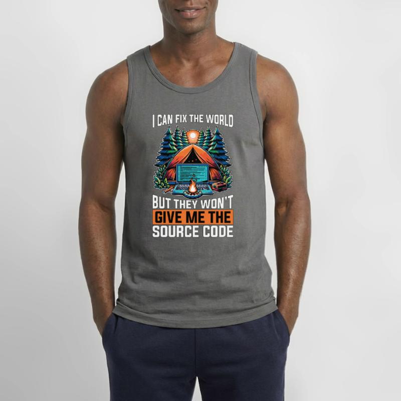 Coder I Can Fix The World Web Developer Coders Gildan Männer Tank Top