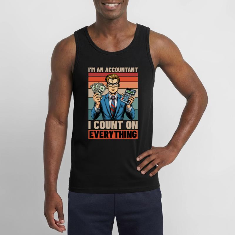 Comptabilité Je suis comptable Je compte Comptable Débardeur Gildan Homme