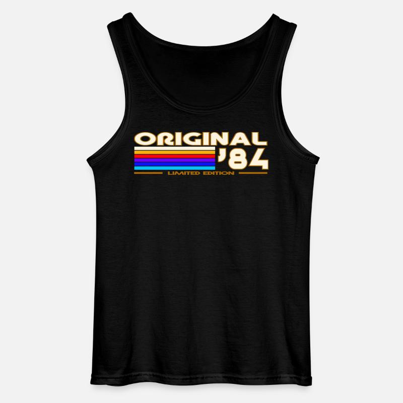 Originales 84 Retro Rainbow - Gildan Männer Tank Top - Schwarz