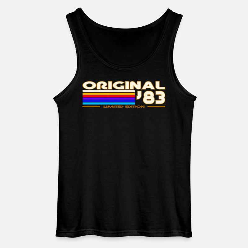 Originales 83 Rainbow Retro-Logo - Gildan Männer Tank Top - Schwarz