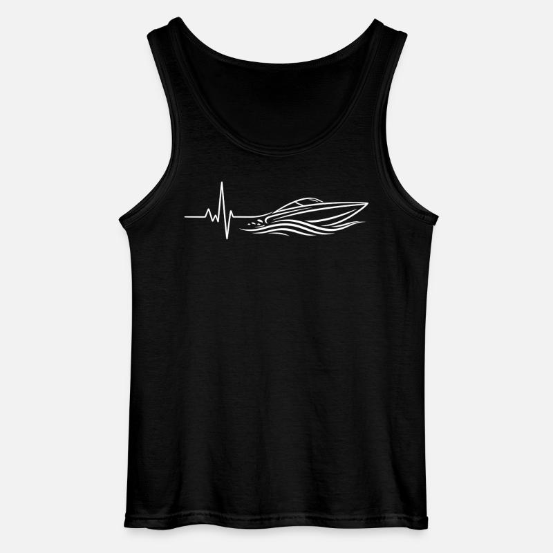 Boot EKG - Gildan Männer Tank Top - Schwarz