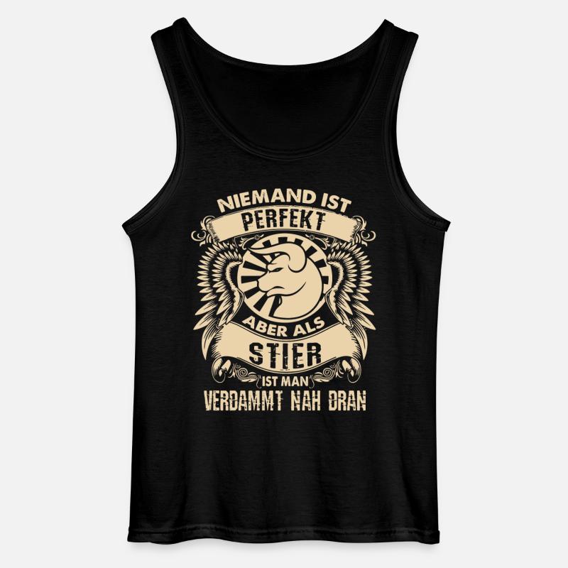Sternzeichen Stier - ist perfekt - DE - Gildan Männer Tank Top - Schwarz