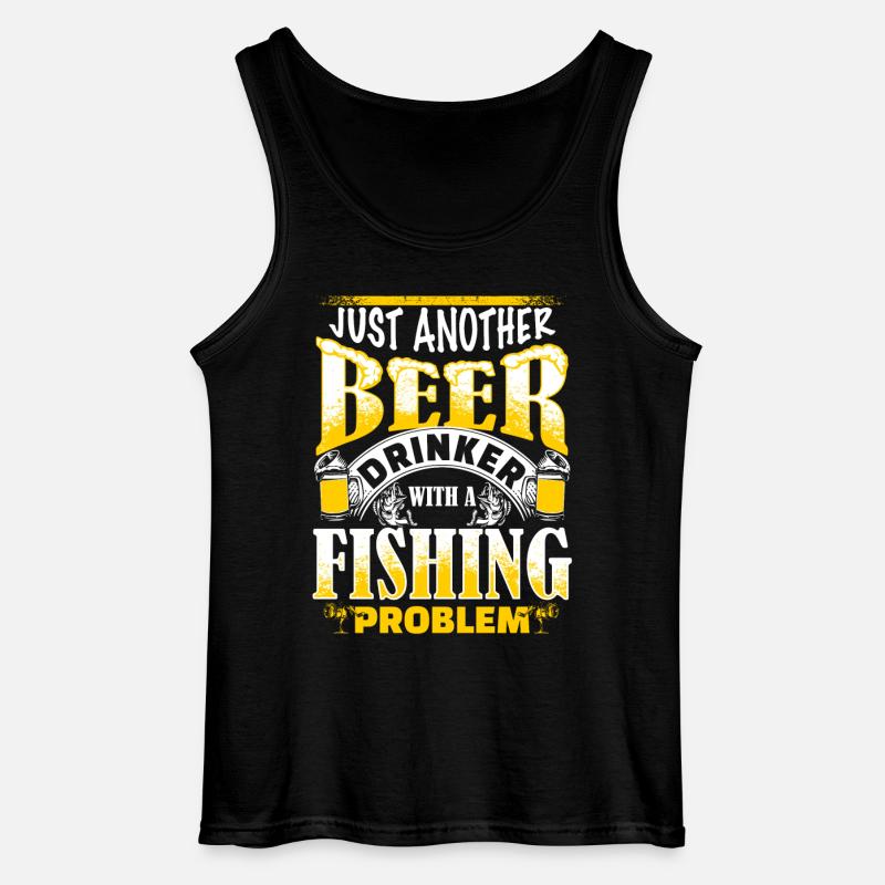 Beer Drinker - Fishing Problem - EN - Gildan Männer Tank Top - Schwarz