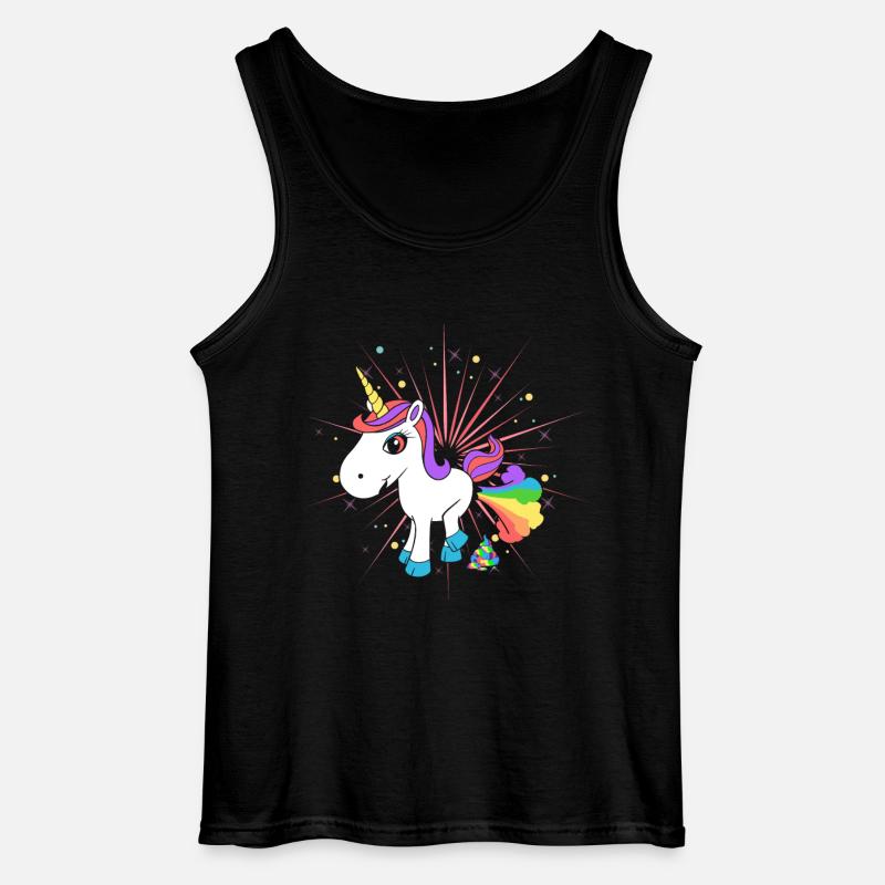 Pupsendes Einhorn - Gildan Männer Tank Top - Schwarz