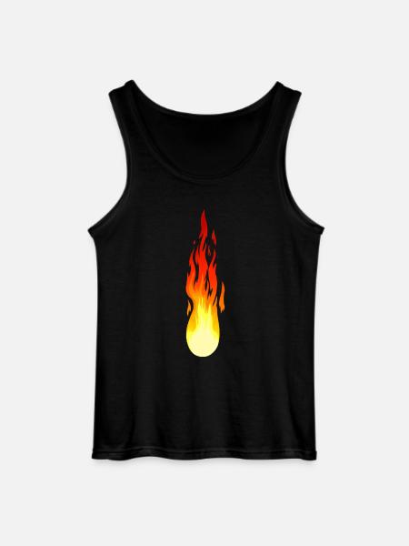 Comet Flame Fire Inferno Flame Fiery - Gildan Men’s Tank Top - black