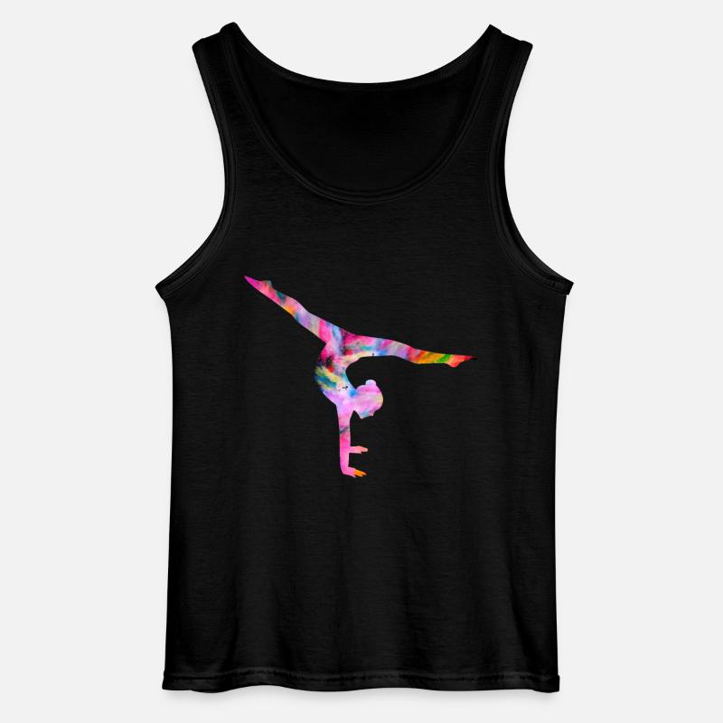 Turnen Handstand bunt - Gildan Männer Tank Top - Schwarz