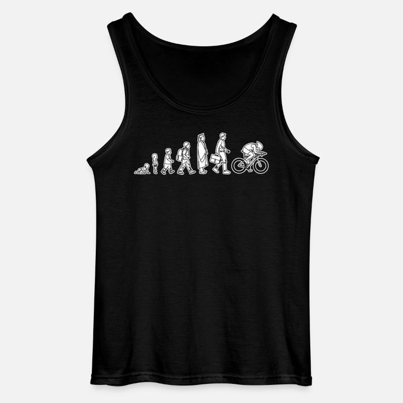 Evolution eines Radfahrers - Gildan Männer Tank Top - Schwarz