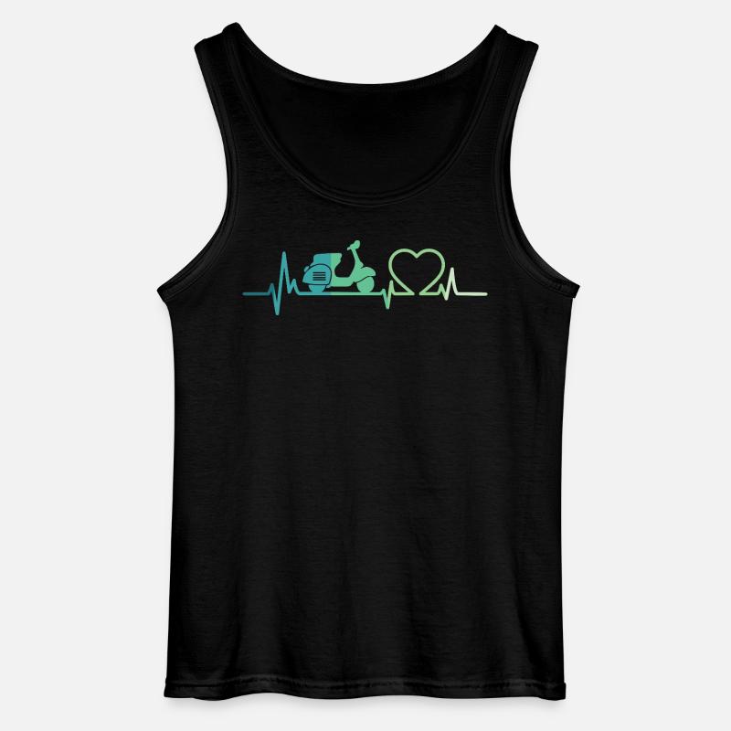 Heartbeat Roller Motor Roller - Gildan Männer Tank Top - Schwarz