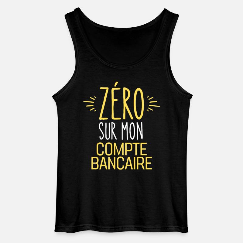ZERO Sur Mon Compte Bancaire - Débardeur Gildan Homme - noir