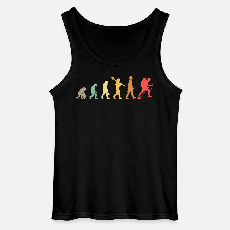 Evolution Hiking Wander - Gildan Männer Tank Top - Schwarz