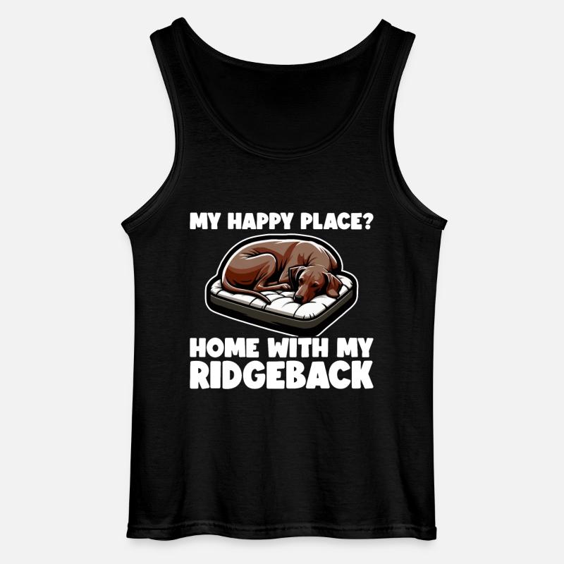 Rhodesian Ridgeback Happy Rhodesian Ridgebacks - Gildan Men’s Tank Top - black