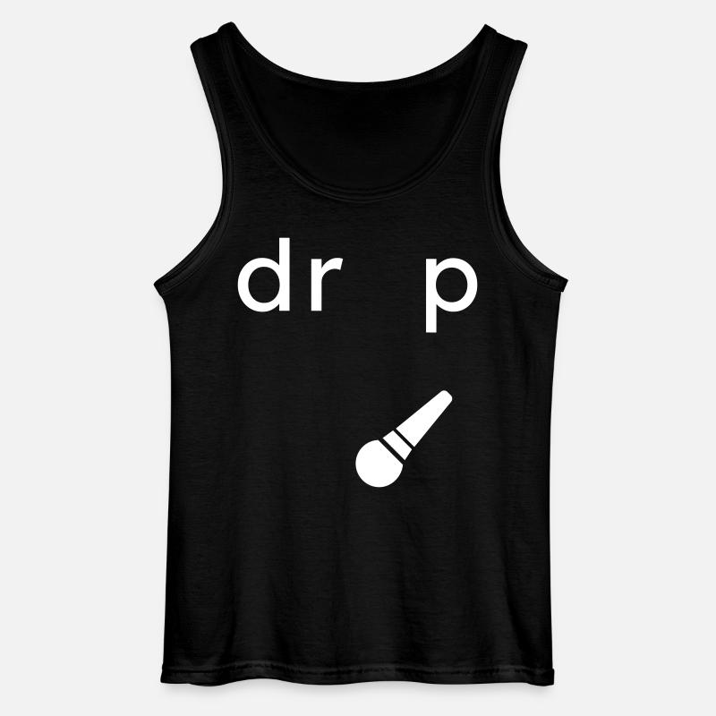 Drop the Microphone - Gildan Männer Tank Top - Schwarz
