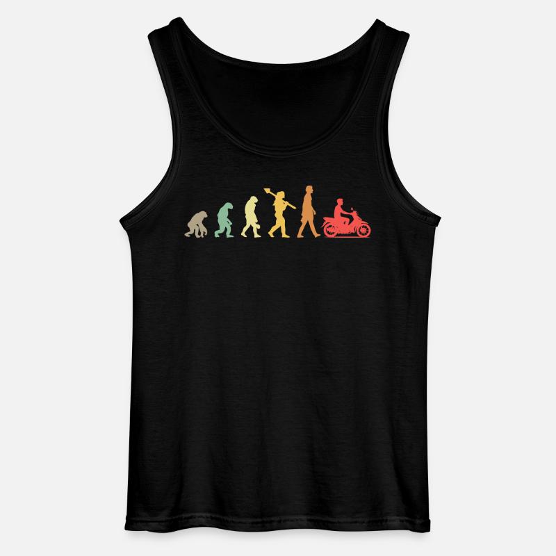 Evolution Moped Moped Driver - Gildan Men’s Tank Top - black