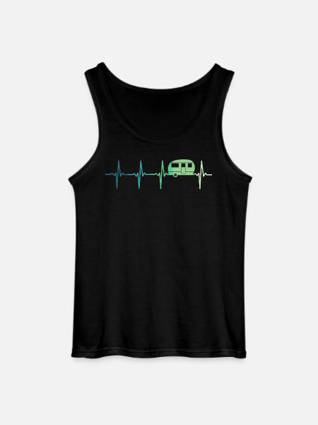 Karawanenherzschlag Camping Wohnwagen - Gildan Männer Tank Top - Schwarz
