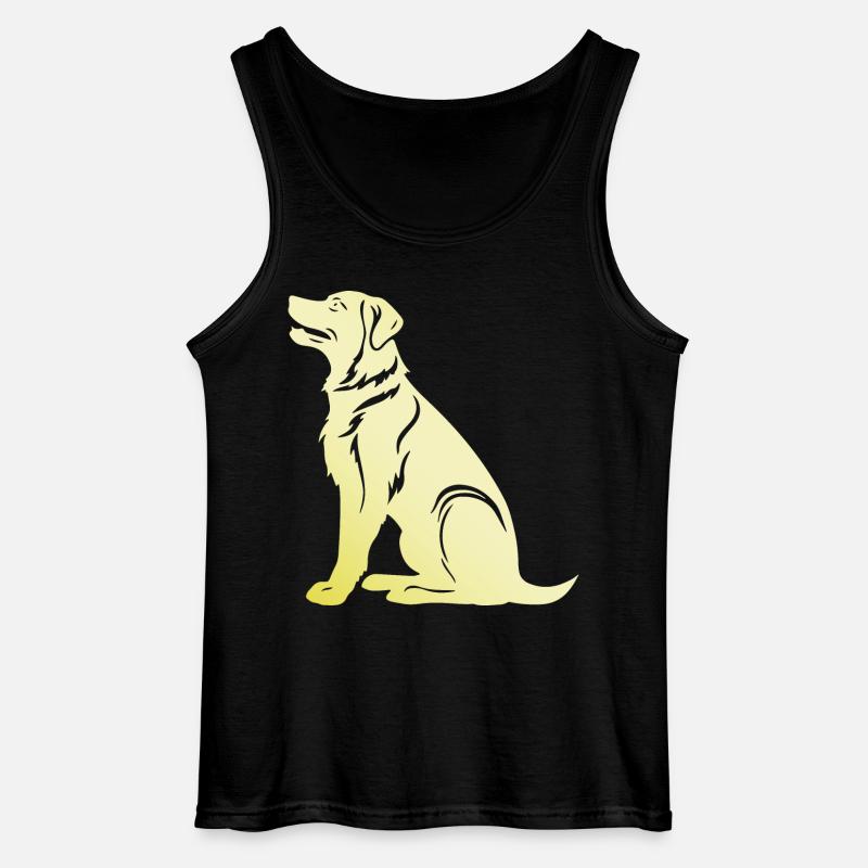 Samojede Hund Silhouette - Gildan Männer Tank Top - Schwarz