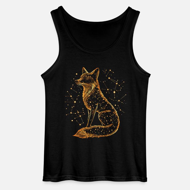 Fuchs Sterne Sternenbild - Gildan Männer Tank Top - Schwarz
