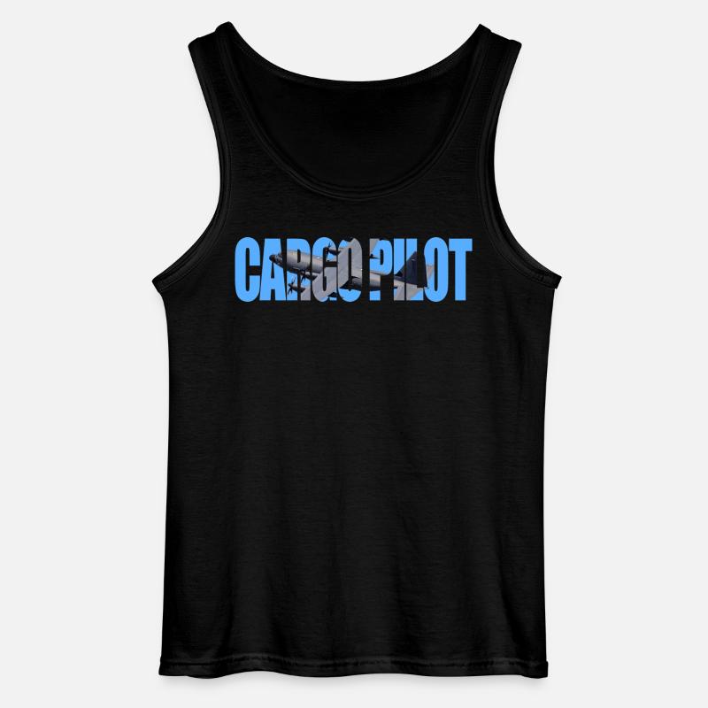 Cargo Pilot C-130 - Gildan Men’s Tank Top - black