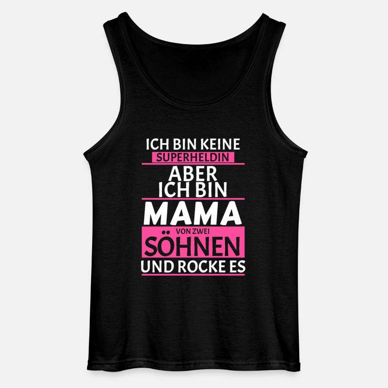 Mama von zwei Söhnen - Gildan Männer Tank Top - Schwarz
