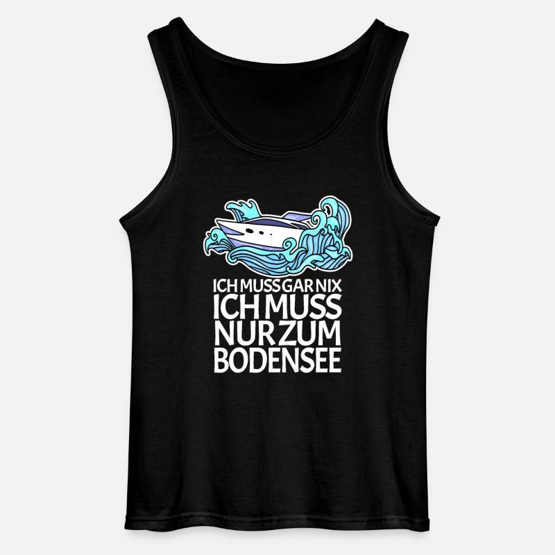 Bodensee - Gildan Männer Tank Top - Schwarz