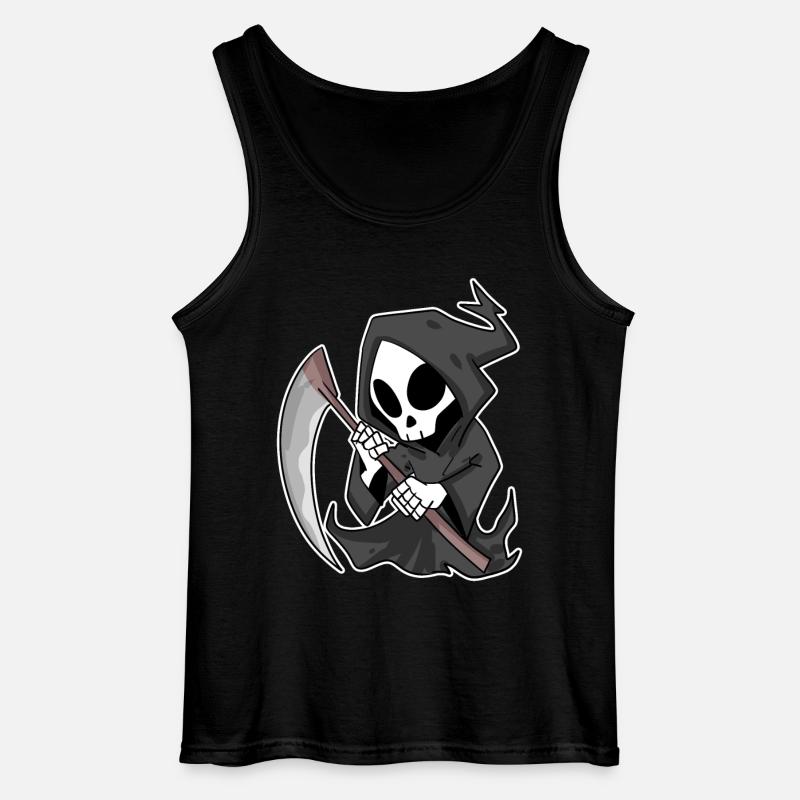Sensenmann mit Sense - Gildan Männer Tank Top - Schwarz