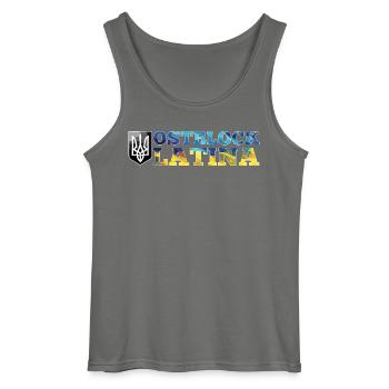 Ostblock Latina Ukrainerin Ukraine Geschenk - Gildan Männer Tank Top - Anthrazit - Vorne - AI Model Male 185 dark (185cm)