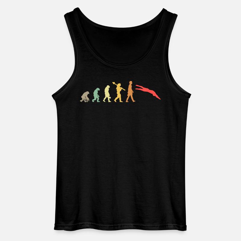 Evolution swimming Swimmer - Gildan Männer Tank Top - Schwarz