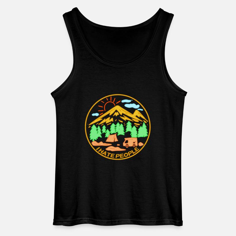 Ich hasse Menschen - Gildan Männer Tank Top - Schwarz