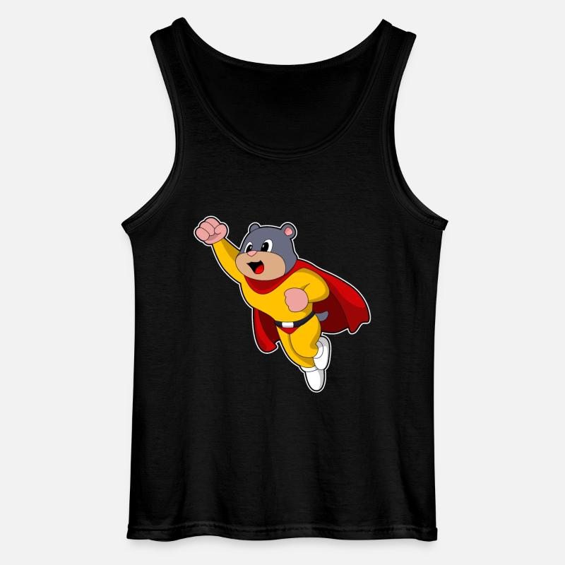 Maulwurf als Held - Gildan Männer Tank Top - Schwarz