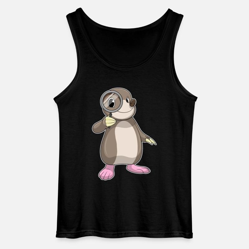 Maulwurf mit Lupe - Gildan Männer Tank Top - Schwarz