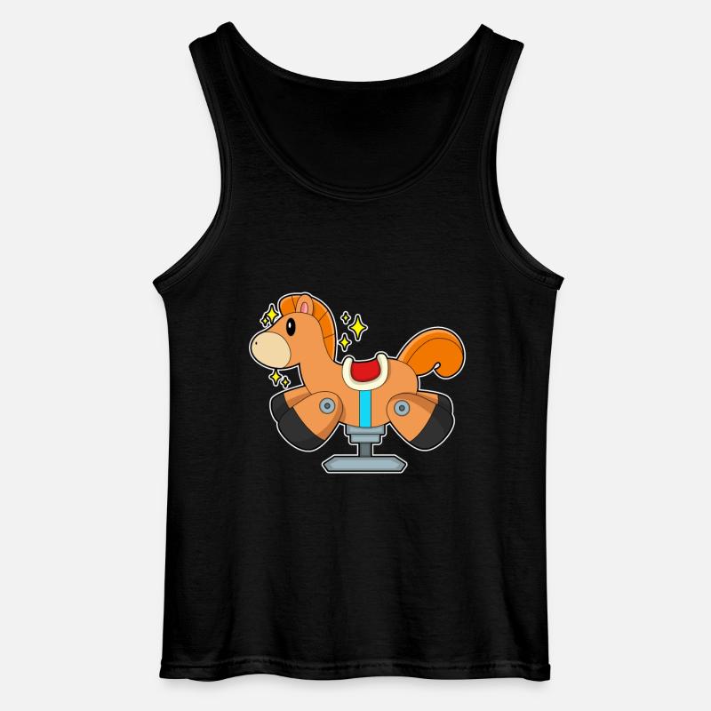 Schaukelpferd - Gildan Männer Tank Top - Schwarz