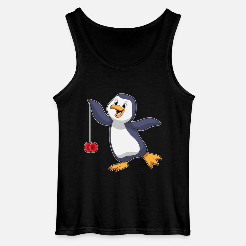 Pinguin mit Jojo - Gildan Männer Tank Top - Schwarz
