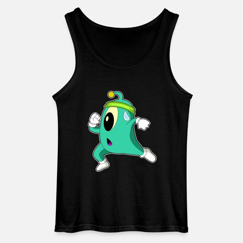 Alien as a jogger - Gildan Men’s Tank Top - black