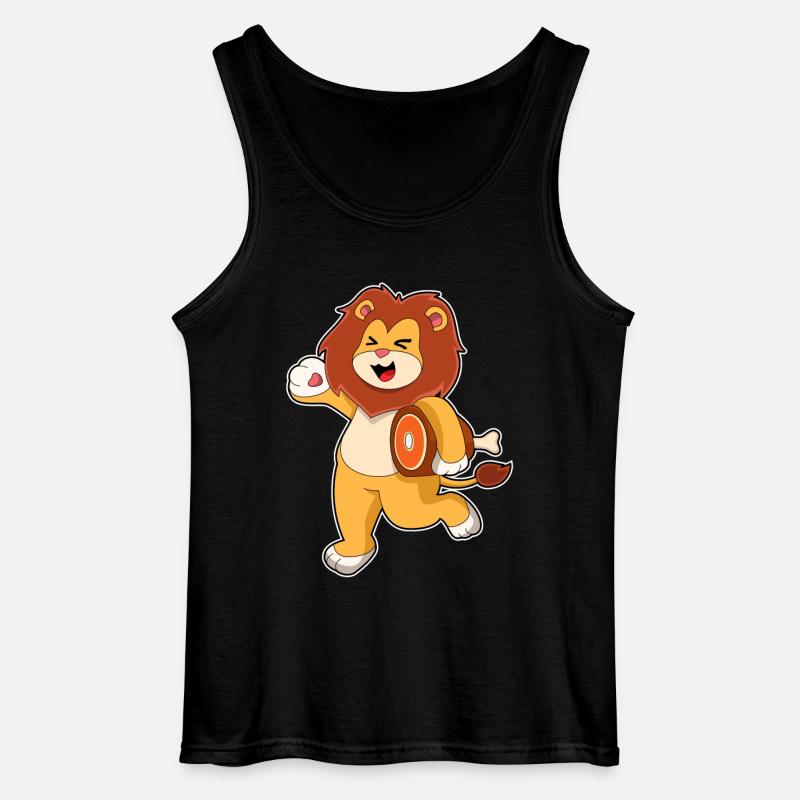 Löwe mit Fleisch - Gildan Männer Tank Top - Schwarz