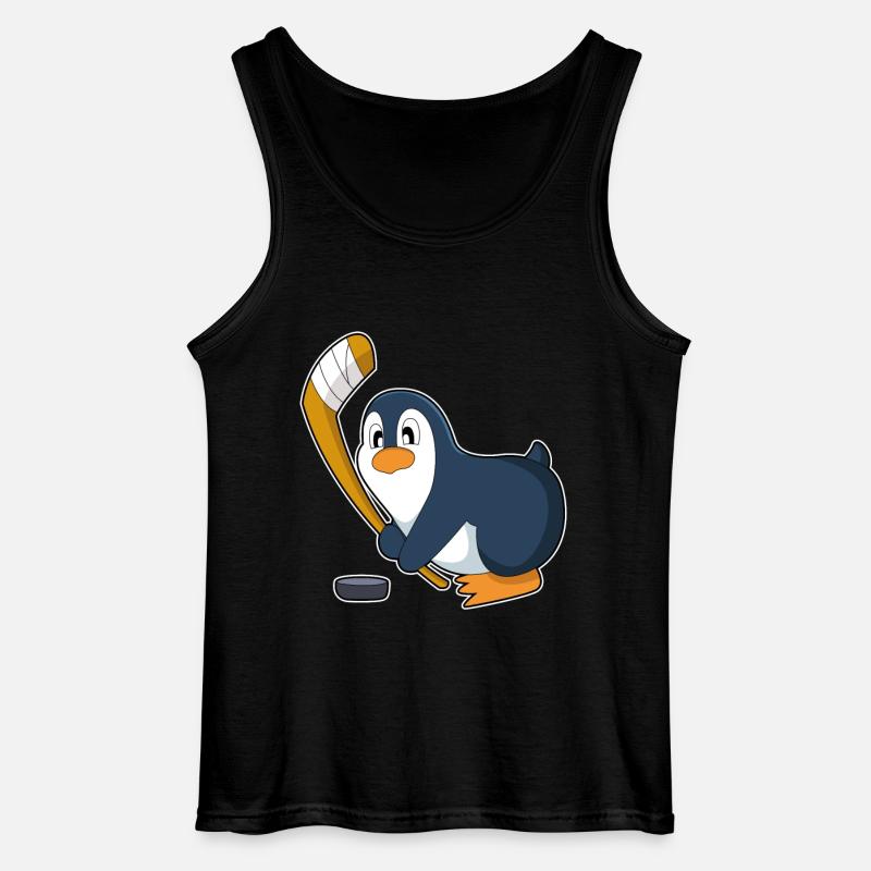 Pinguin Eishockey Eishockeyschläger - Gildan Männer Tank Top - Schwarz