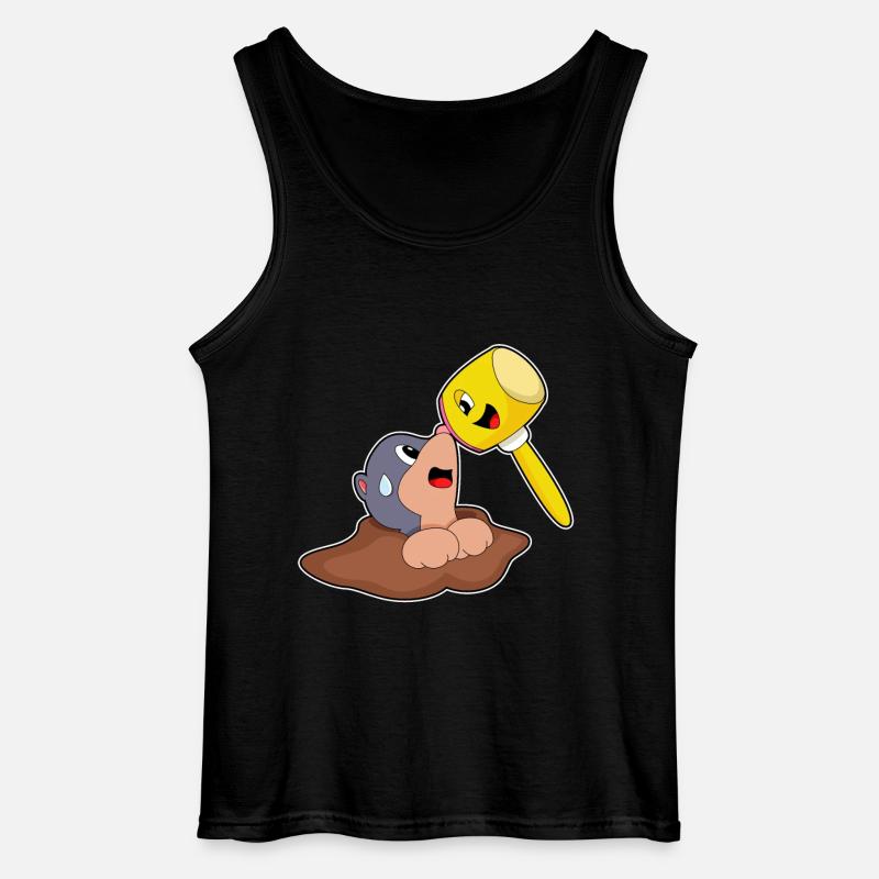Maulwurf Hammer - Gildan Männer Tank Top - Schwarz