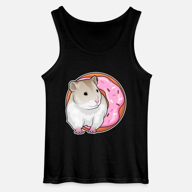 Hamster Donut - Gildan Männer Tank Top - Schwarz
