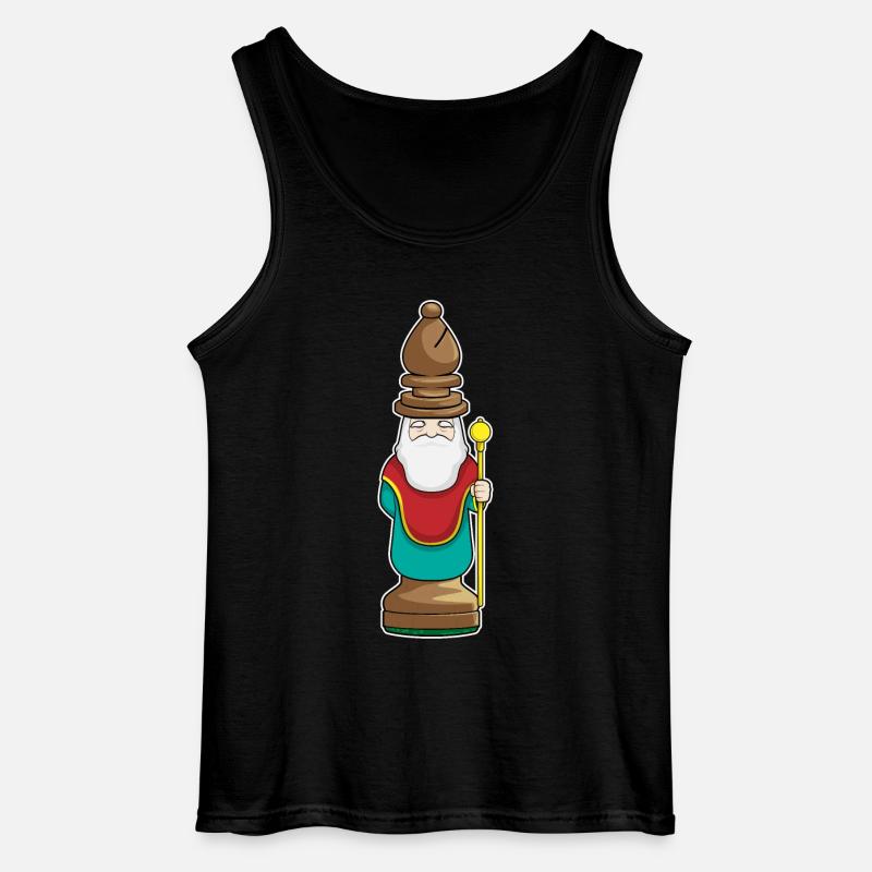 Chess piece Runner Chess - Gildan Men’s Tank Top - black