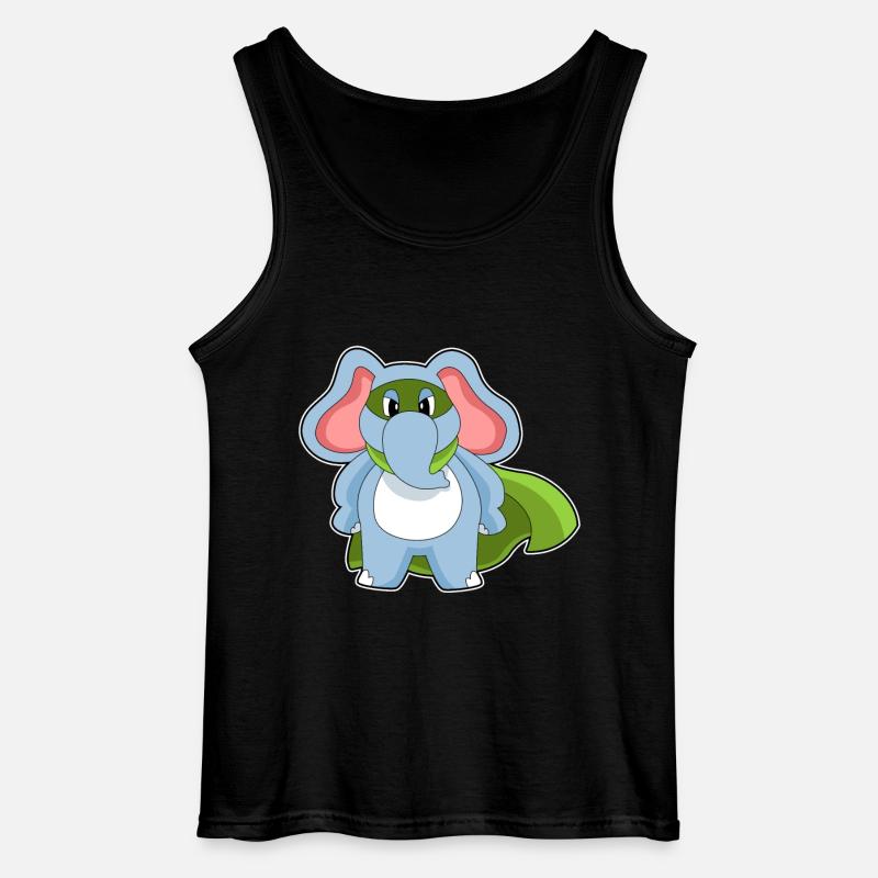 Elefant Held - Gildan Männer Tank Top - Schwarz