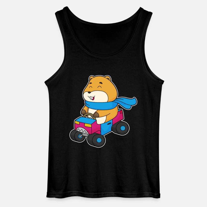 Hamster Auto - Gildan Männer Tank Top - Schwarz