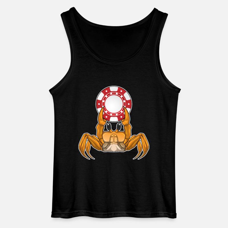 Krabbe Poker Pokerchips - Gildan Männer Tank Top - Schwarz