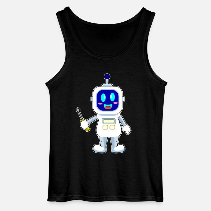 Roboter Handwerker Schraubenzieher - Gildan Männer Tank Top - Schwarz