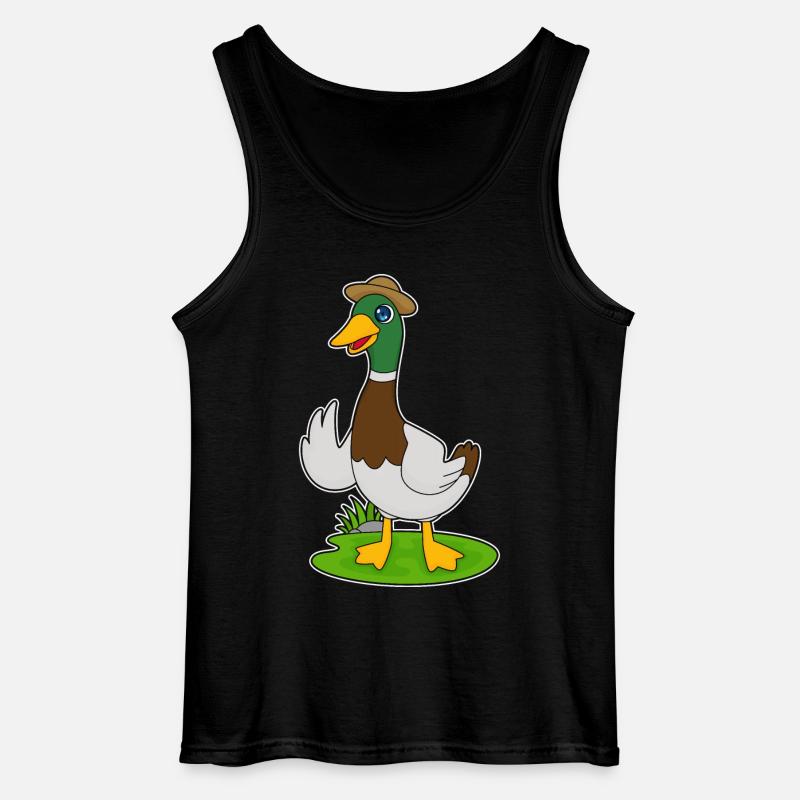 Ente Hut - Gildan Männer Tank Top - Schwarz