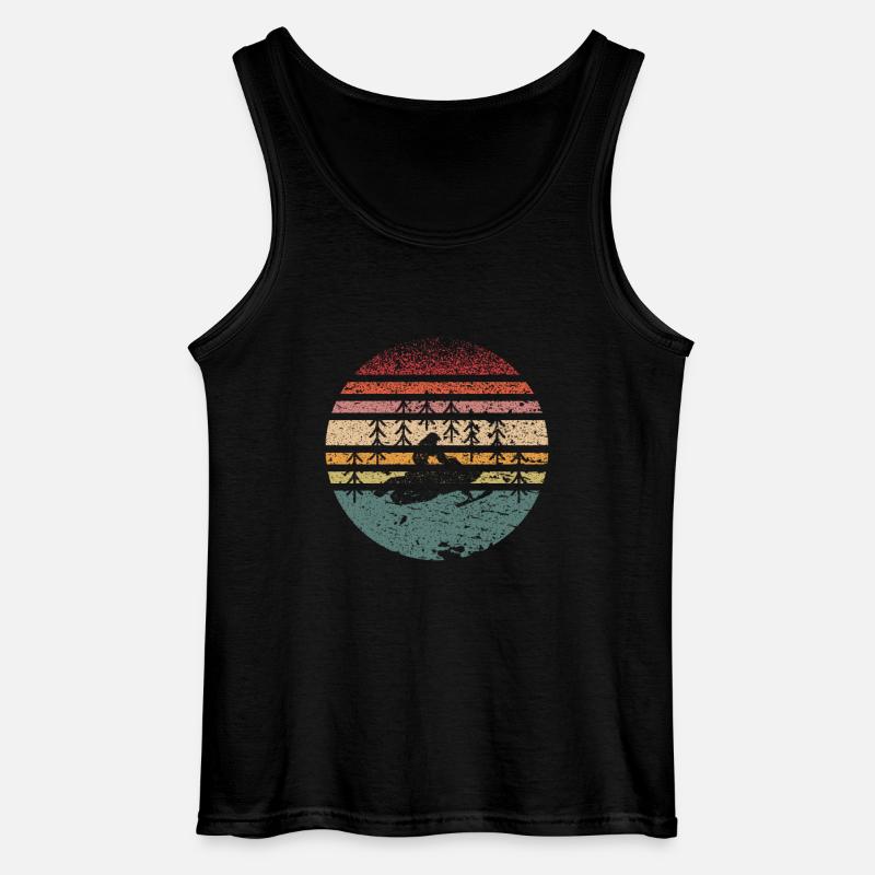 Snowmobiling Retro - Gildan Männer Tank Top - Schwarz