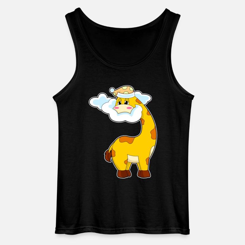 Giraffe Clouds - Gildan Men’s Tank Top - black