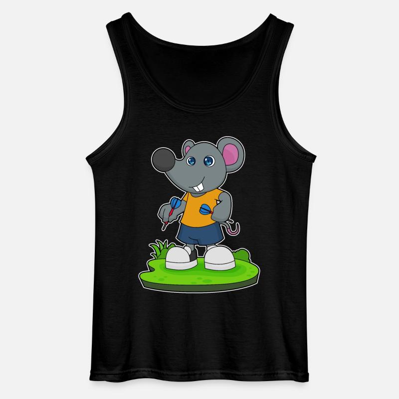 Maus Dart Dartpfeil - Gildan Männer Tank Top - Schwarz