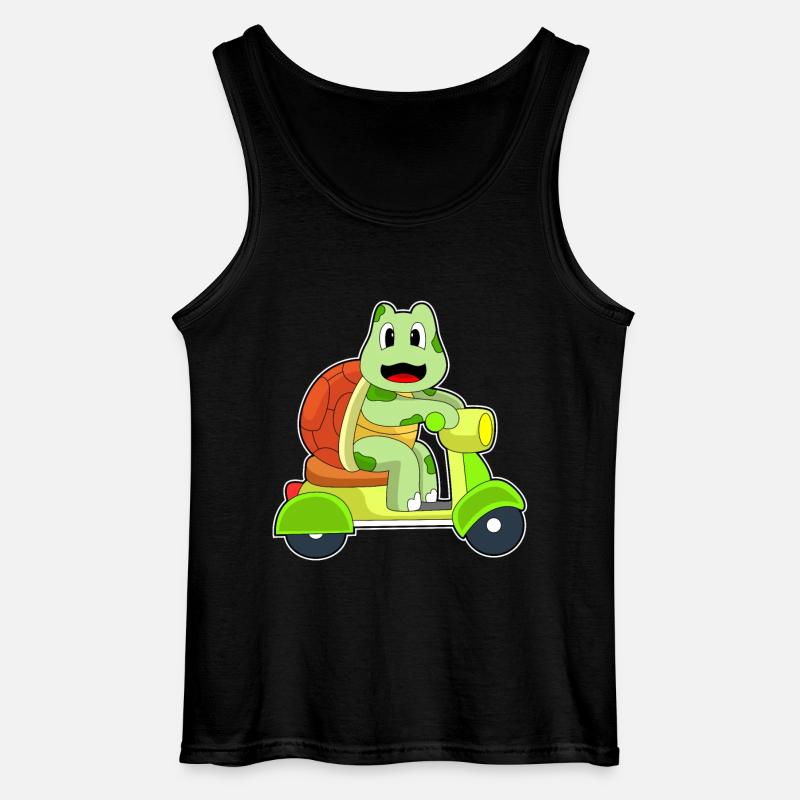 Schildkröte Motorroller - Gildan Männer Tank Top - Schwarz