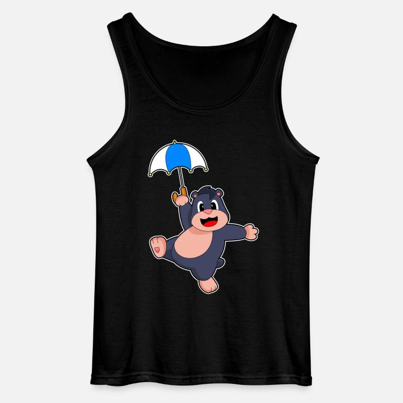 Maulwurf Regenschirm - Gildan Männer Tank Top - Schwarz