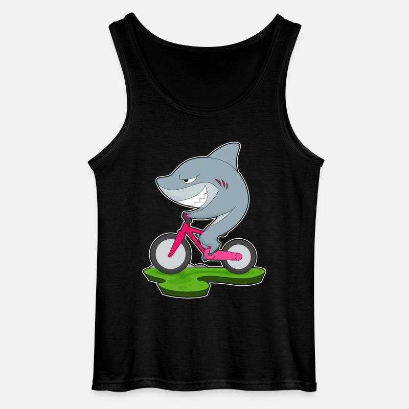 Bicicletta Shark - Canotta da uomo Gildan - nero