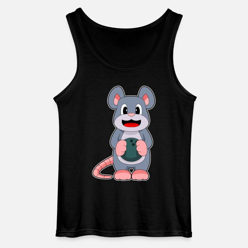 Mouse Bowling Bowling Ball - Gildan Men’s Tank Top - black
